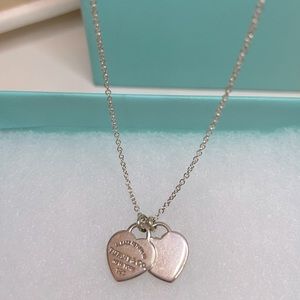 Double Heart Tag Pendant